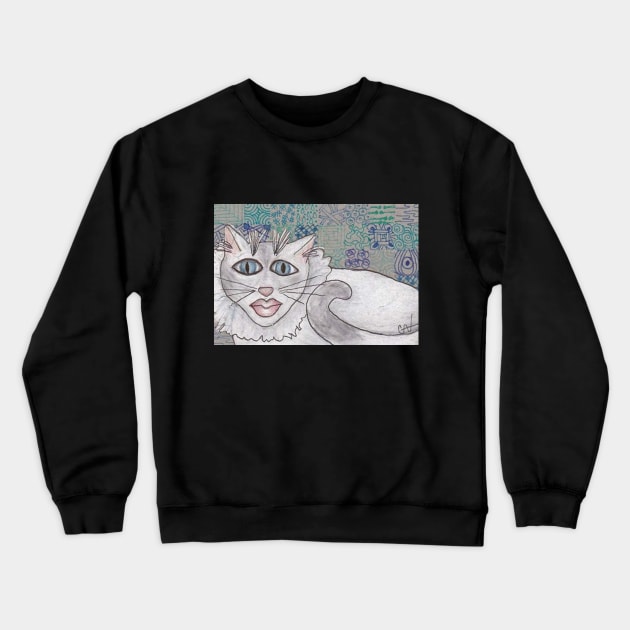 Kissy Cats - Fuzzy Crewneck Sweatshirt by CAutumnTrapp